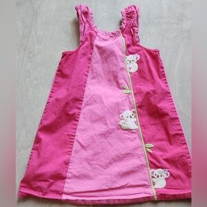 Gymboree Pink Two-Tone Dress with Ruffle Neckline